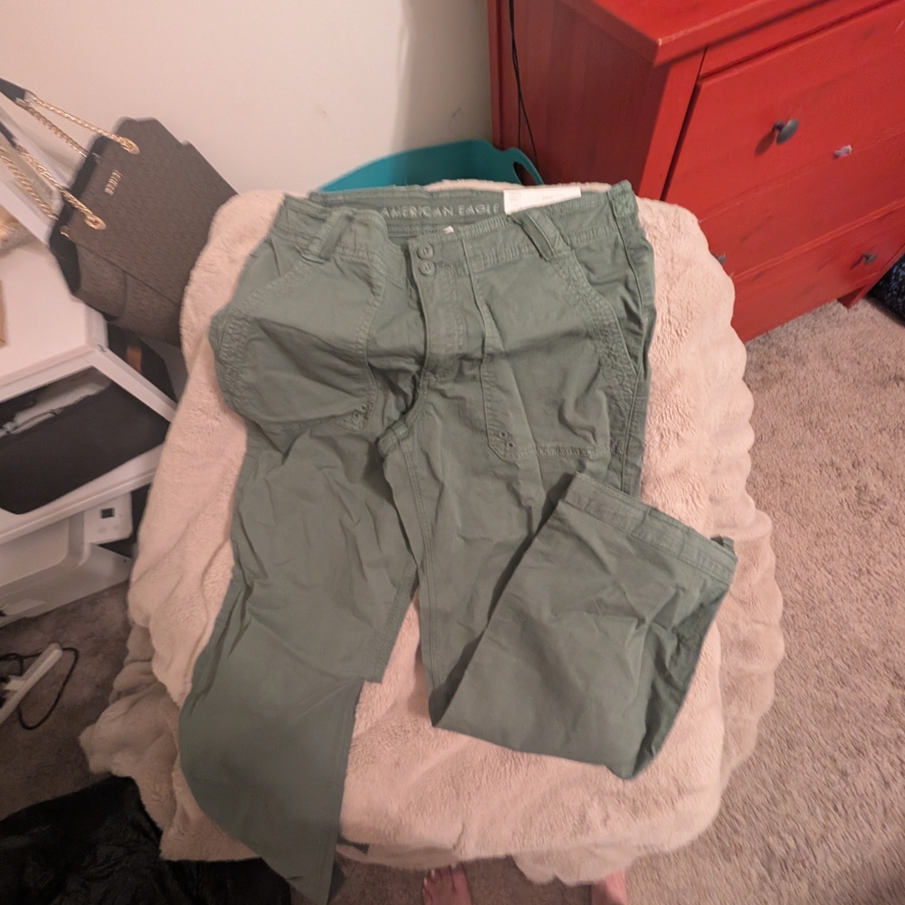 American Eagle Outfitters Women's Green Cargo Pants